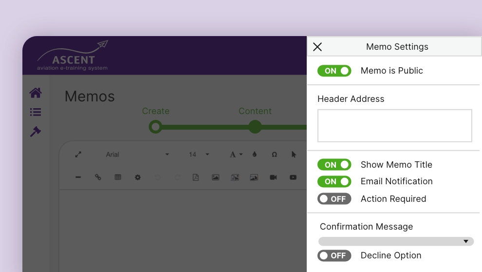 img memo settings